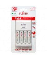 Fujitsu Quick Charger with 4 x AA NiMH Batteries