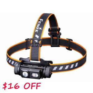 Fenix HM60R versatile 1200 lumen triple output rechargeable LED headlamp