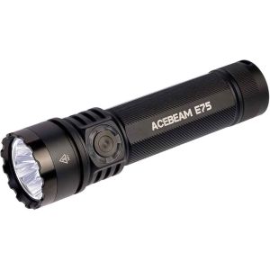 AceBeam E75 Black compact 4500 lumen USB-C rechargeable LED torch