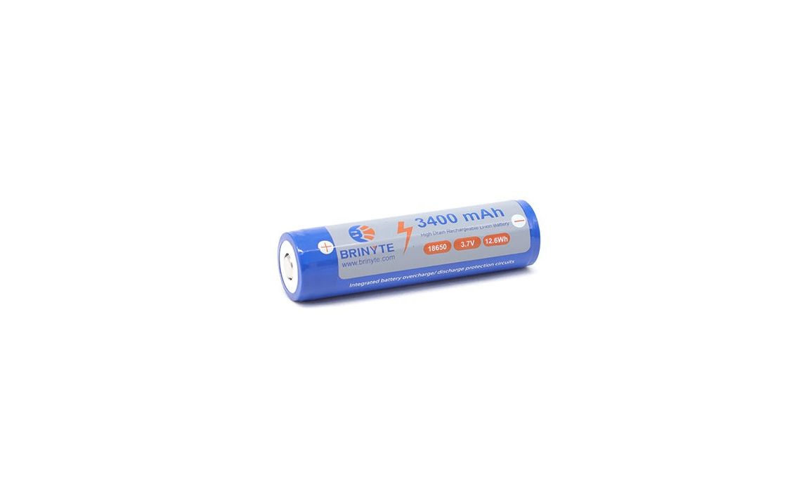 Brinyte 3400mAh 18650 rechargeable Li-ion battery