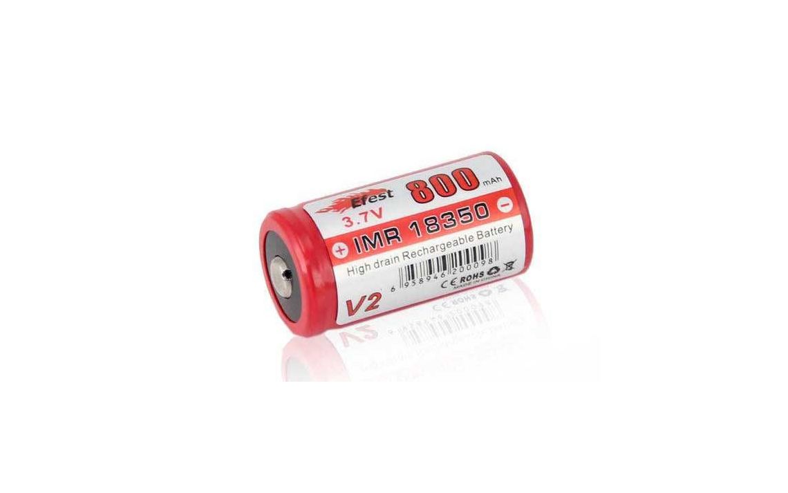 Efest 800mAh IMR 18350 high drain rechargeable battery