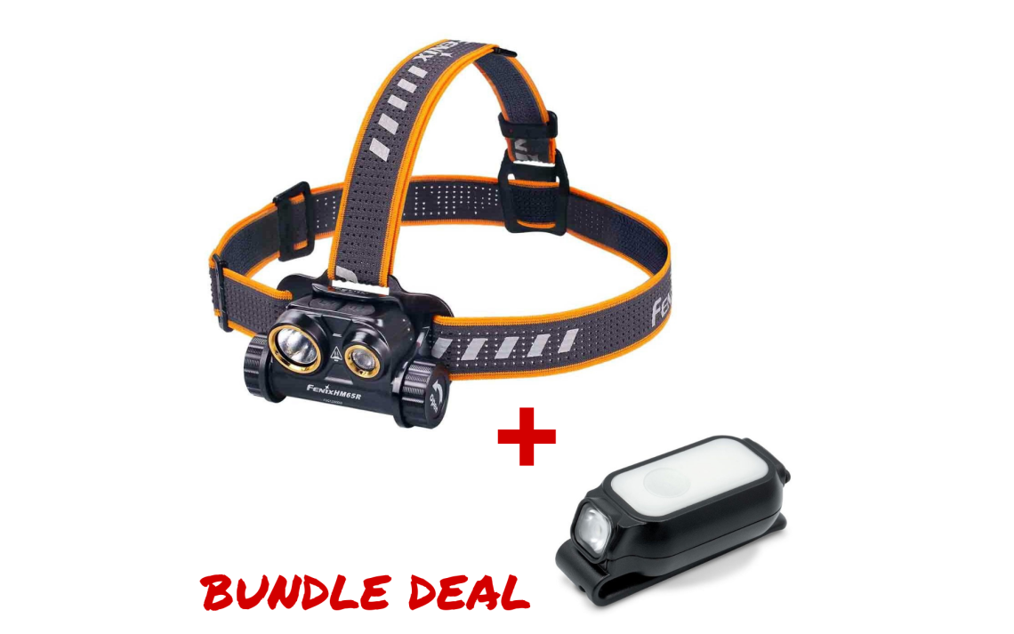 Fenix HM65R 1400 lumen dual output headlamp + Fenix E-lite bundle deal