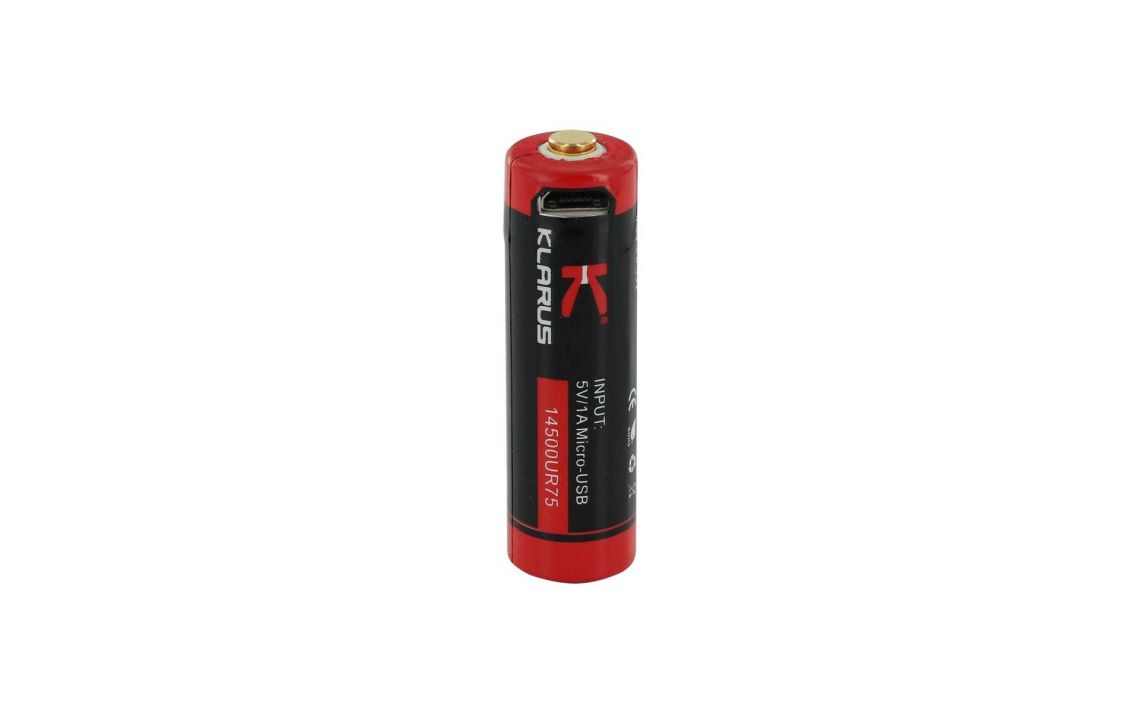 Klarus 14500UR75 750mAh USB rechargeable Li-Ion battery