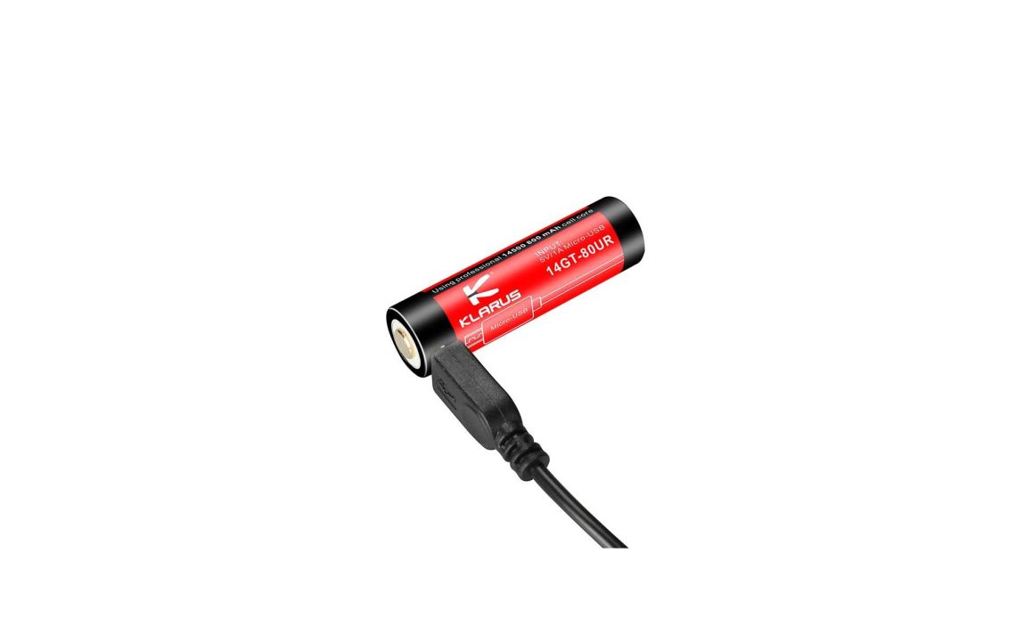 Klarus 14GT-80UR 14500 li-ion USB rechargeable battery