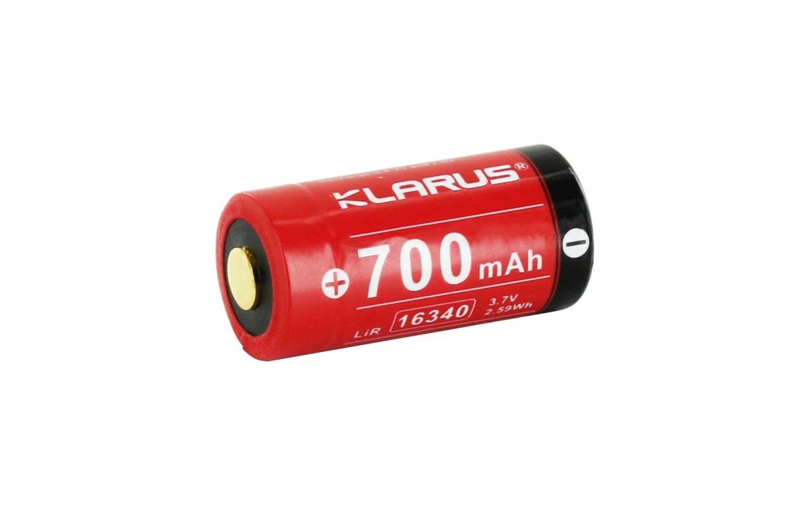 Klarus 16340 700mAh Lithium Ion Battery