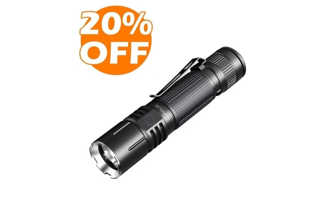 Klarus 360X1 1800 lumen tactical rechargeable LED torch