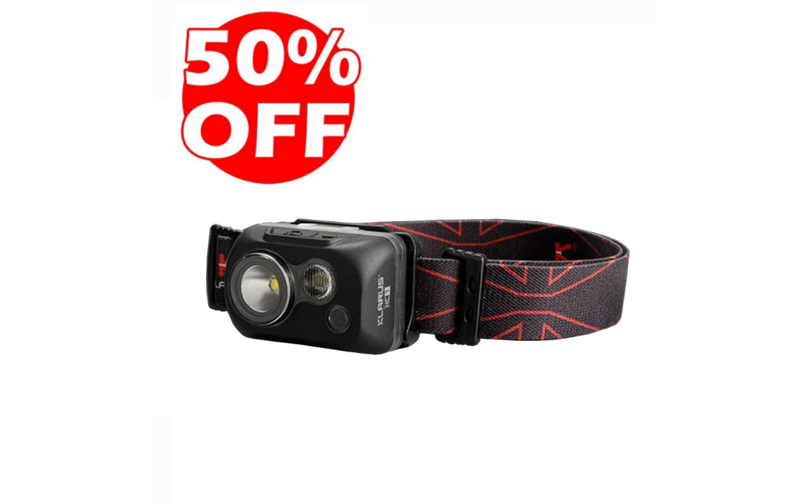 Klarus HC1-R lightweight 300 lumen 3 x AAA LED headlamp