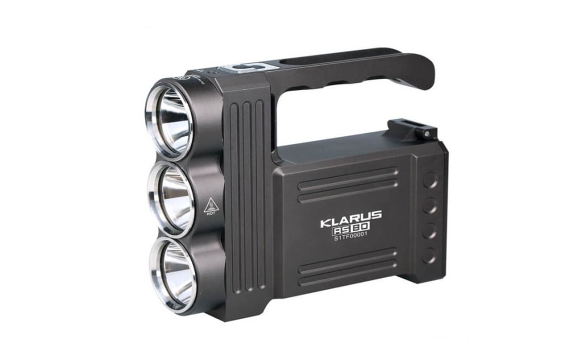 Klarus RS80 rechargeable 3450 lumen portable spotlight