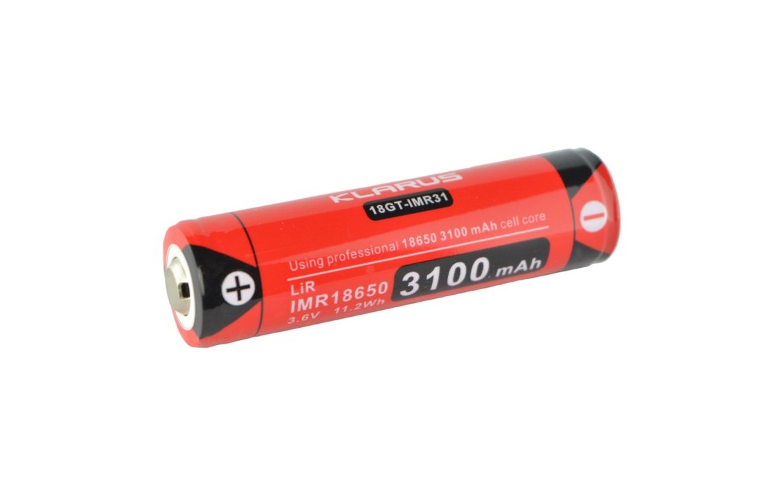 Klarus IMR 3100mAh protected 18650 lithium ion battery