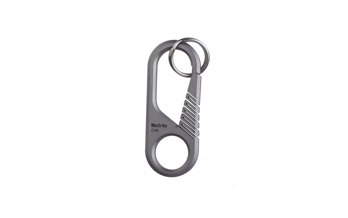 MecArmy CH6 mini titanium carabiner and keyring