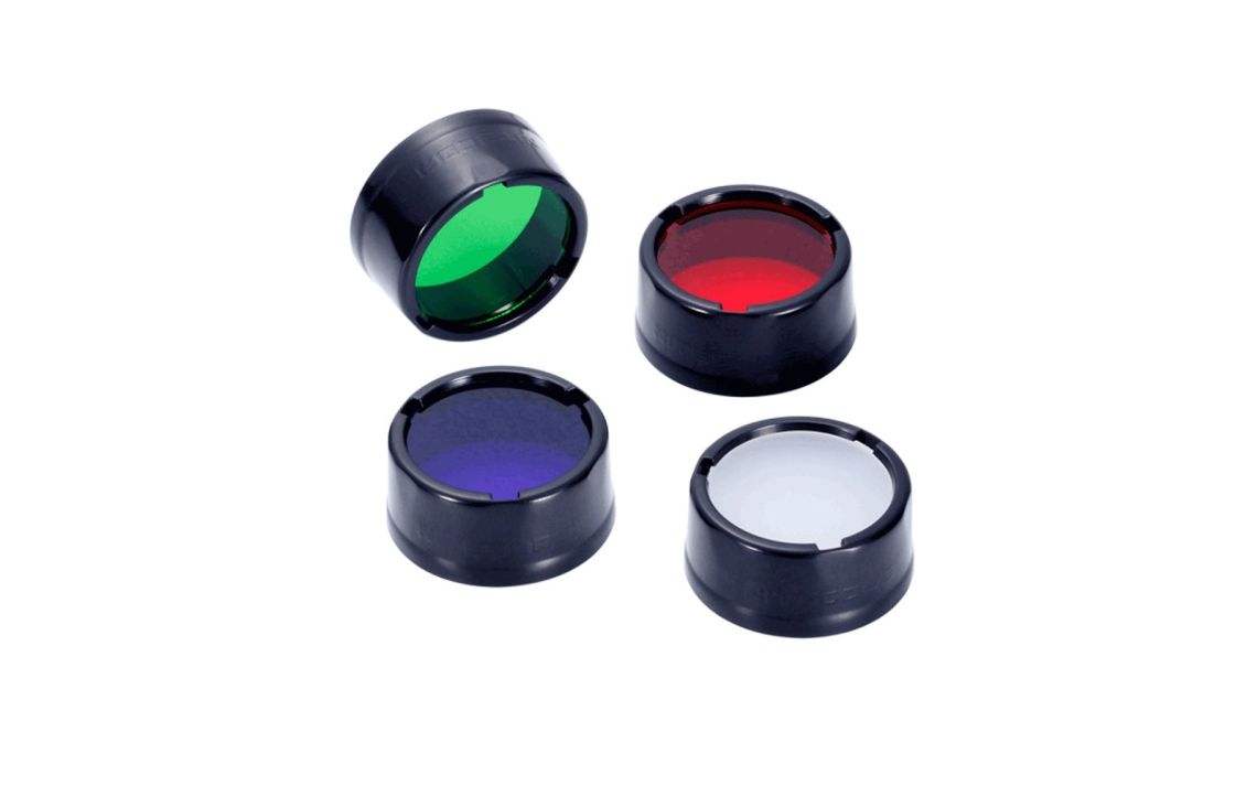 Nitecore NF23 filters for head diameter 22.5mm - green, red, blue & white