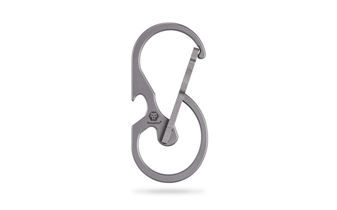 RovyVon U8 titanium quick-release keychain carabiner & bottle opener