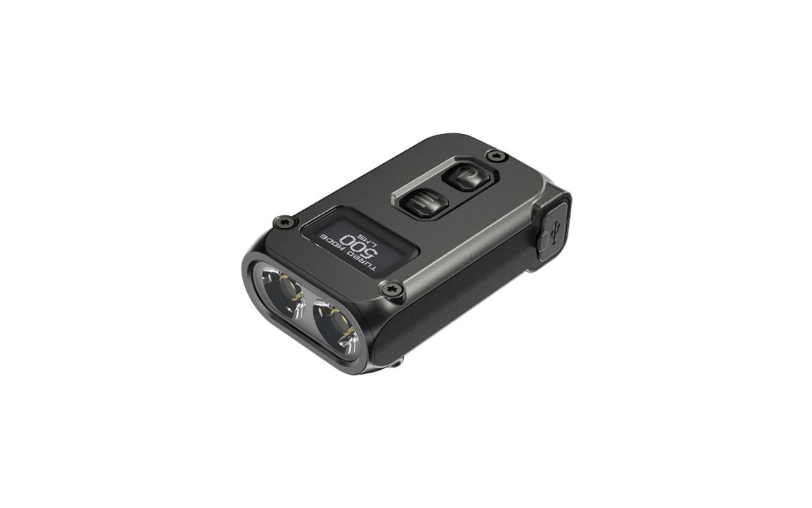 Nitecore TINI2 500 lumen USB-C rechargeable keychain light with OLED display