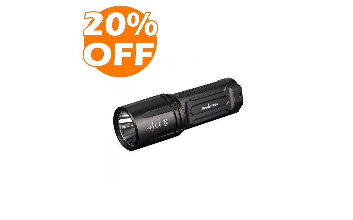 Fenix TK35 long-range 1300 lumen USB rechargeable LED torch