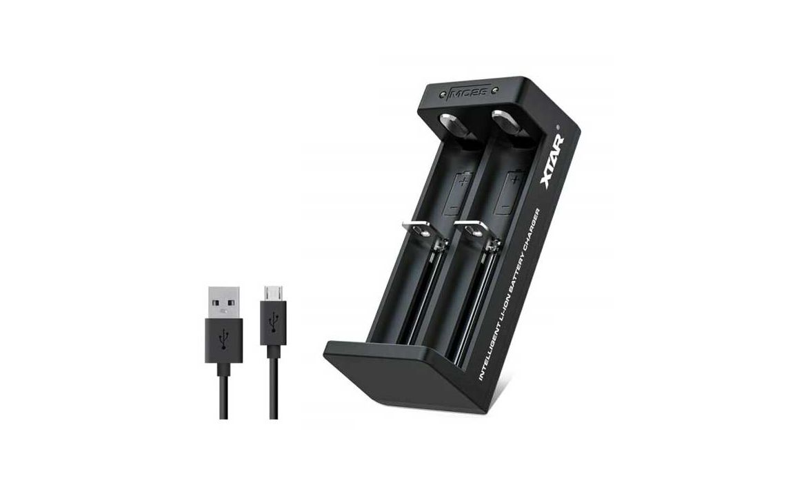 Xtar MC2S Dual-bay micro USB Li-ion battery charger