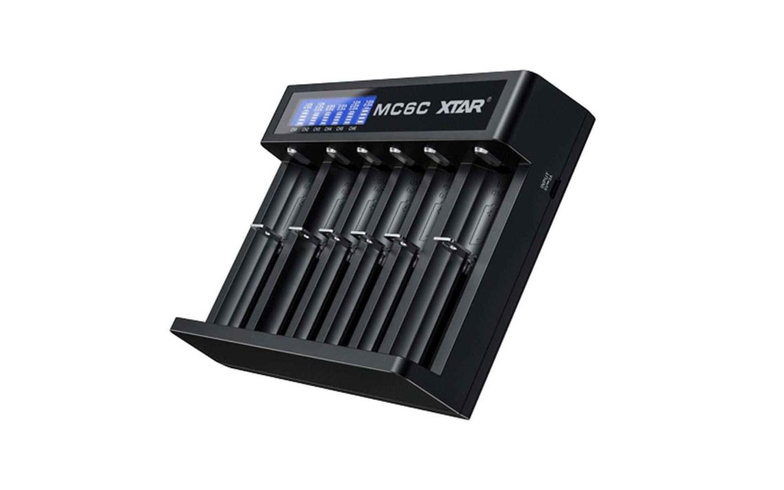 Xtar MC6C Smart 6 channel LCD Li-ion battery charger