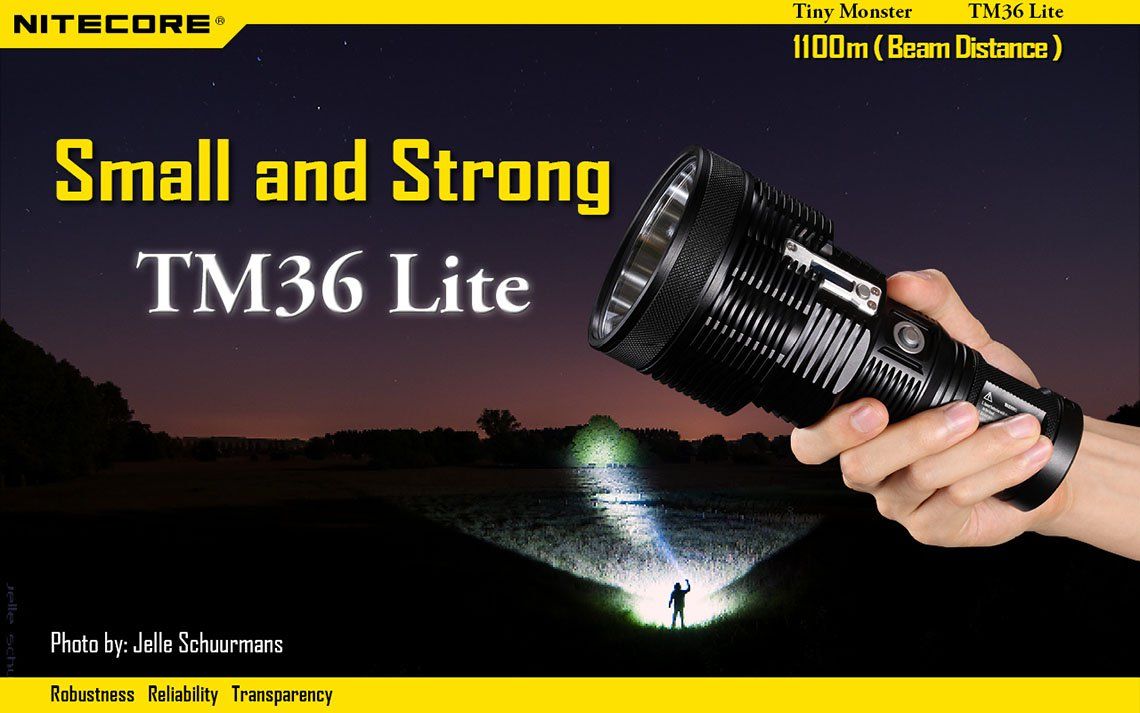 Nitecore TM36 Lite 1.1km range rechargeable search light